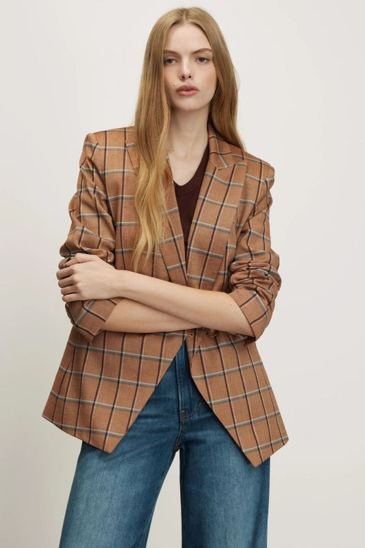 Rickey Plaid Dickey Jacket in Ochre Multi