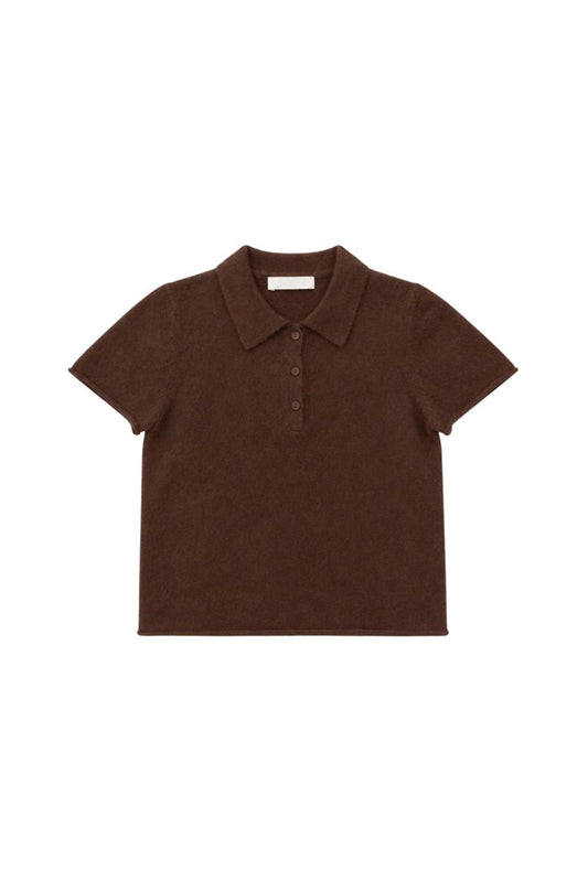 Rita Shrunken Polo in Cinnabar