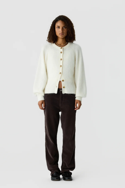 Grizzly Sculpted Cardigan in Cream