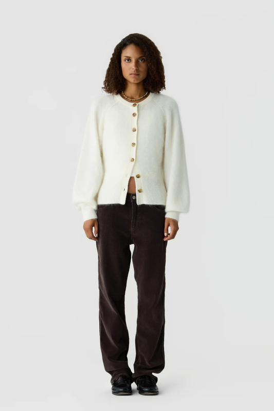 Grizzly Sculpted Cardigan in Cream