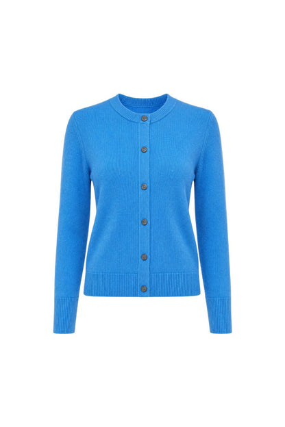 Solid Lean Lines Cardigan in Cerulean