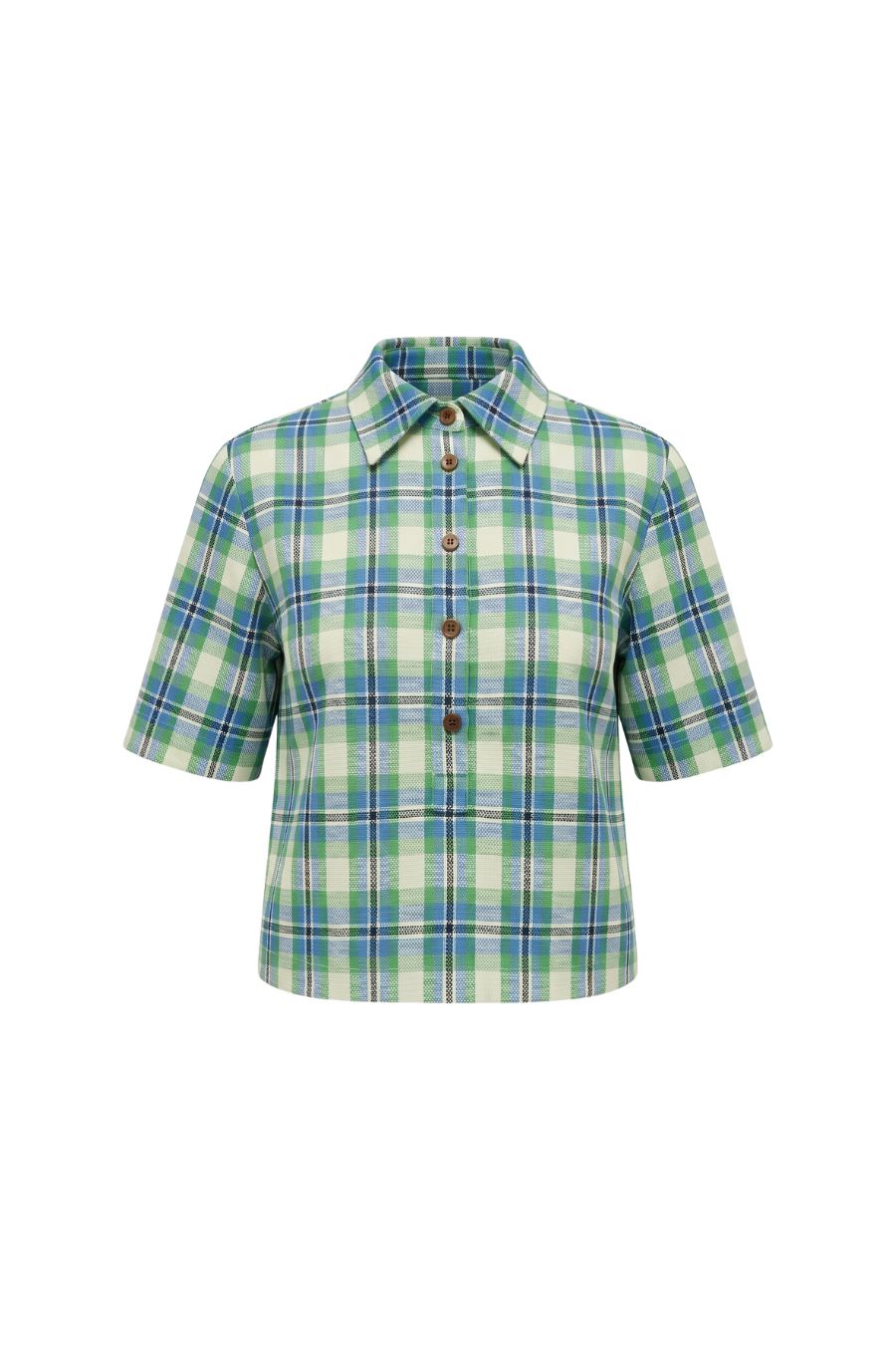Rugby Top in Blue/Green