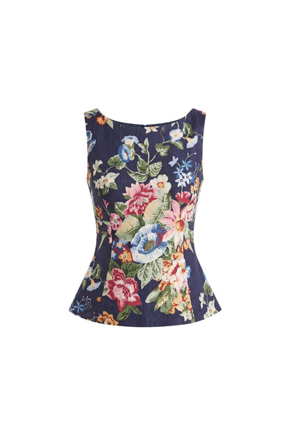 Ana Top in Florinda Print