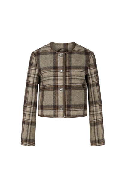 Ninette Jacket in Steel Checks