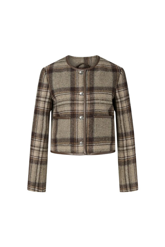 Ninette Jacket in Steel Checks