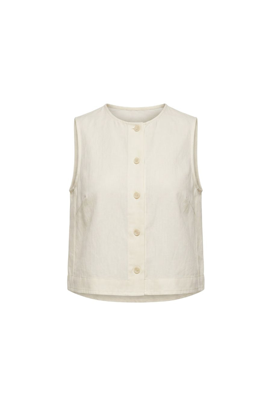 Godet Tank in Cream by Apiece Apart — designer top at Bunny & Babe