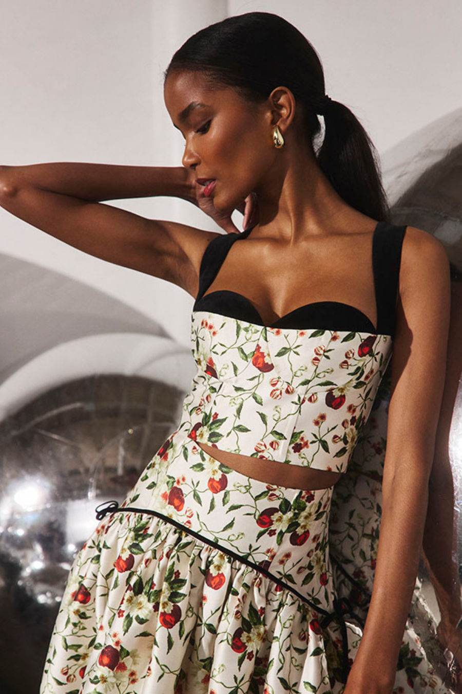 Ralston Bustier in Camellia Ivory by Hunter Bell