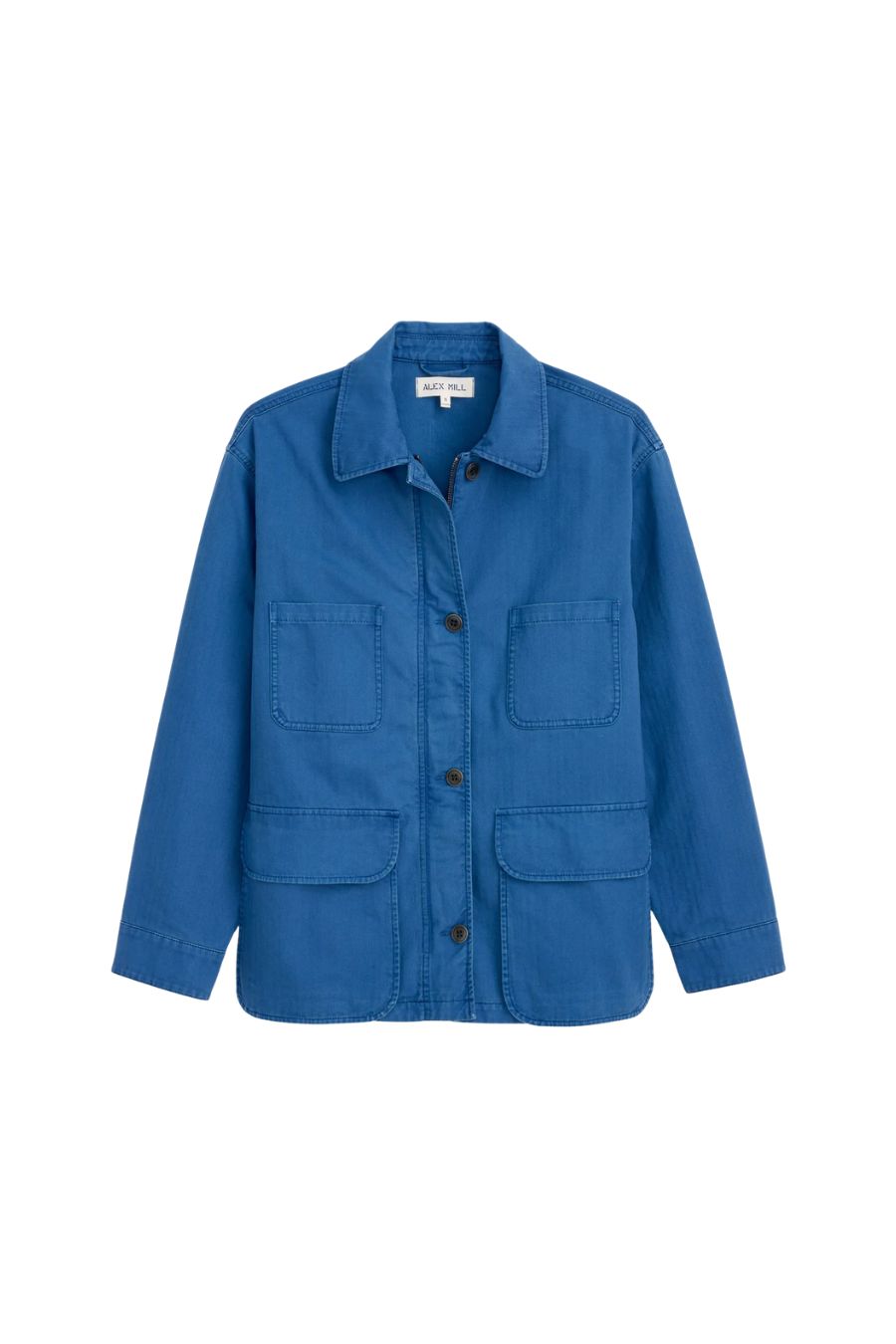Painter Jacket in Herringbone Washed Cobalt