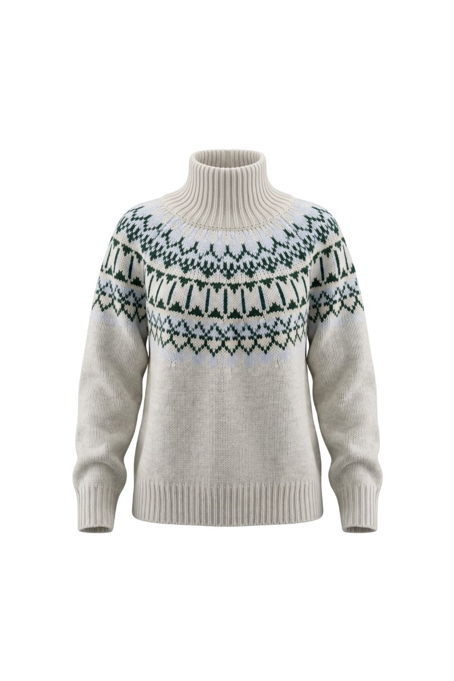 Scottie Slouchy Mockneck in Freeze Fairisle