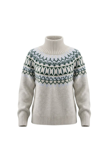 Scottie Slouchy Mockneck in Freeze Fairisle