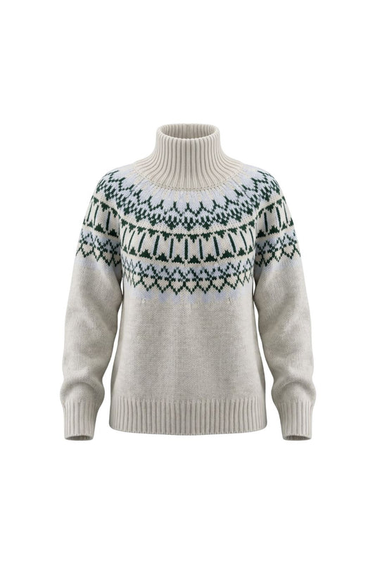Scottie Slouchy Mockneck in Freeze Fairisle