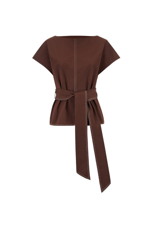 Don't Get Sash-y Top in Chocolate