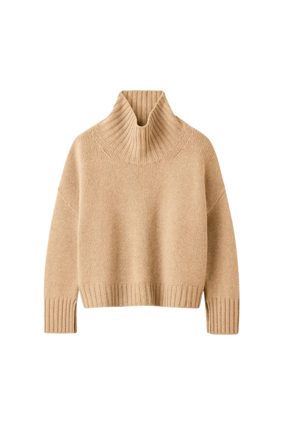 Girlfriend Turtleneck in Camel