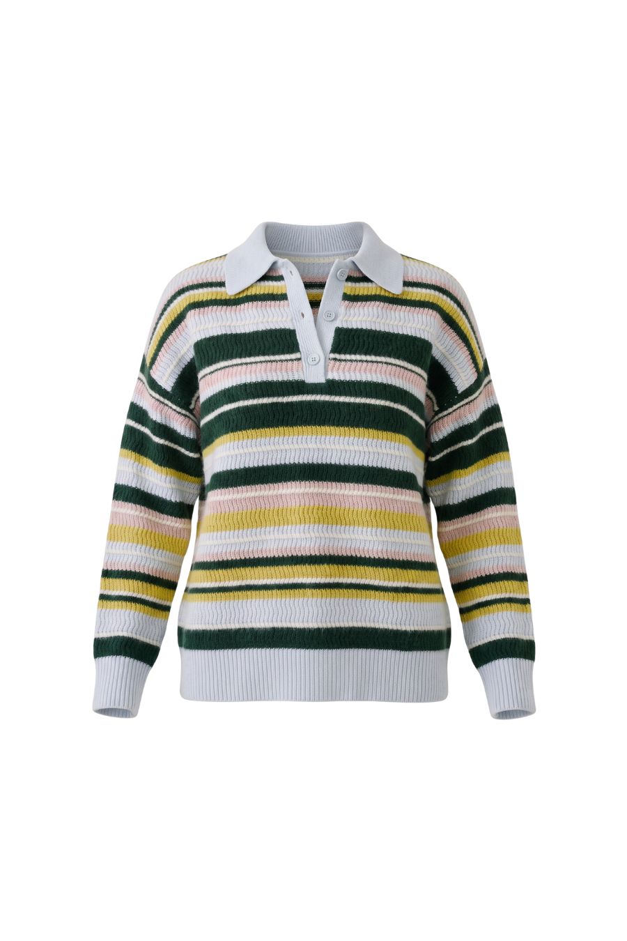 Billie Cashmere Sweater in Hunter Green Multi