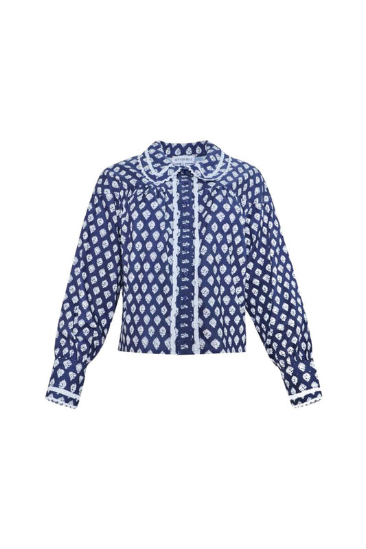 Finch Top in Thistle & Vine Blue