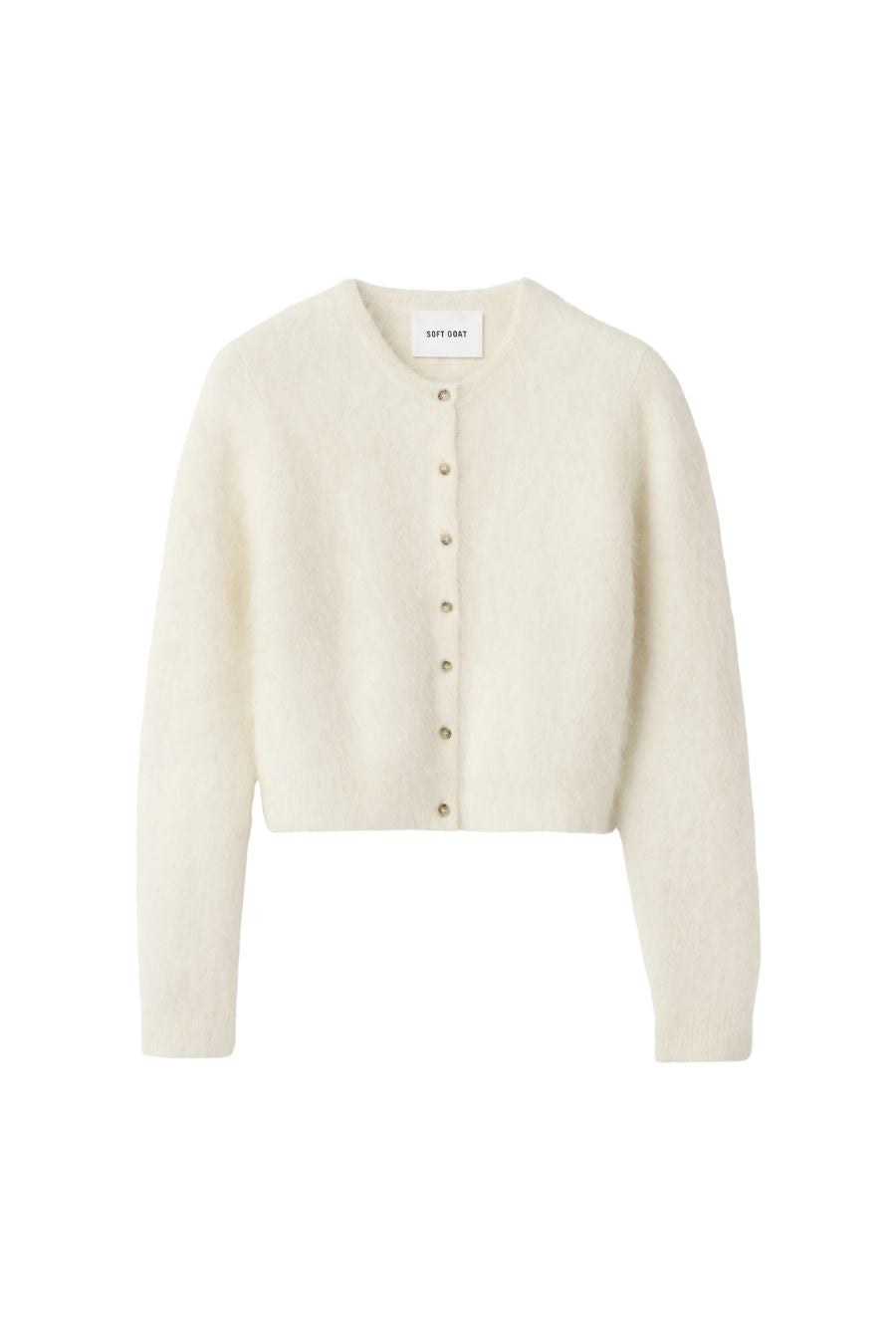Alpaca Cardigan in Feather White