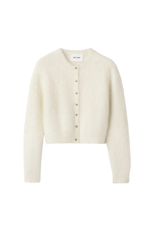 Alpaca Cardigan in Feather White