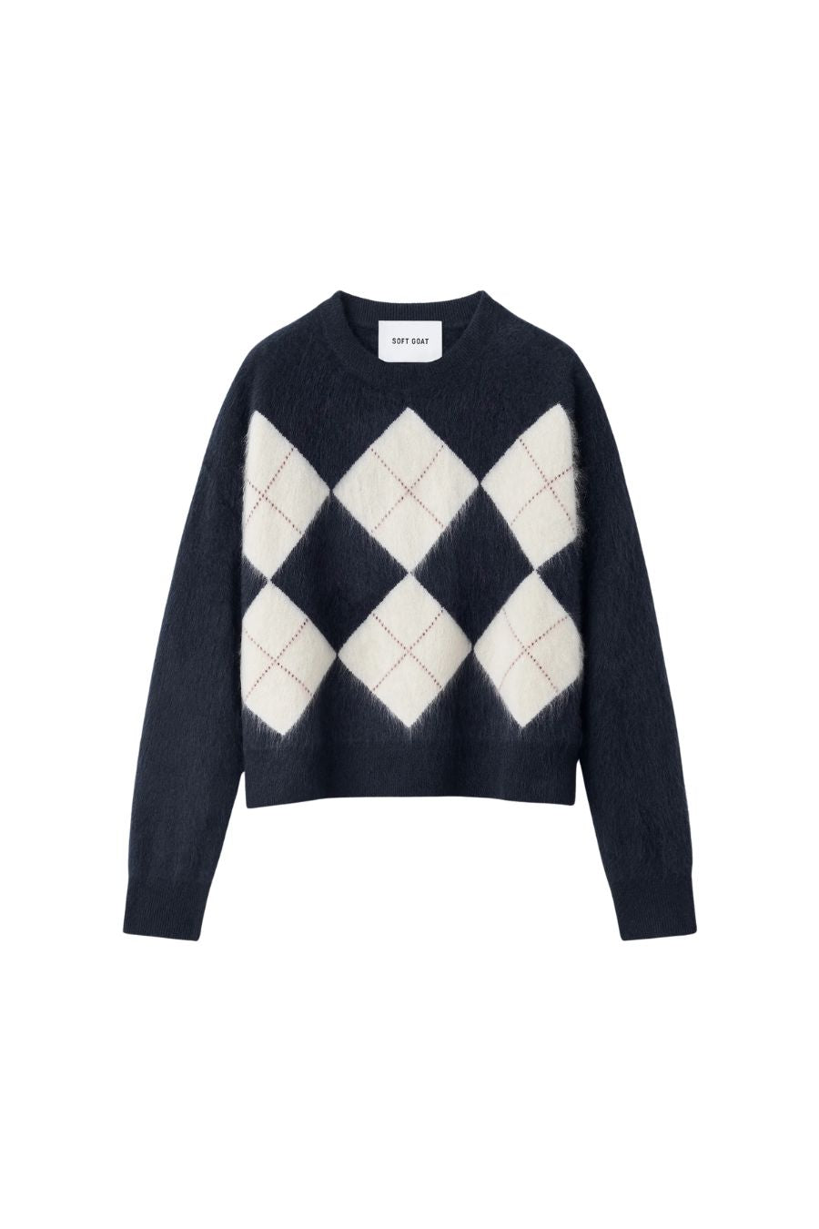 Argyle Crewneck in Navy