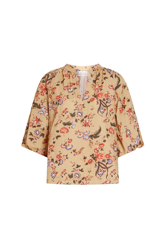 Marine Top in Dark Khaki Multi