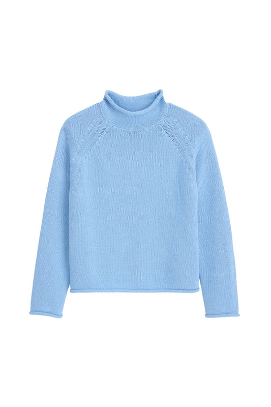 Eastport Rollneck in Poppy Blue