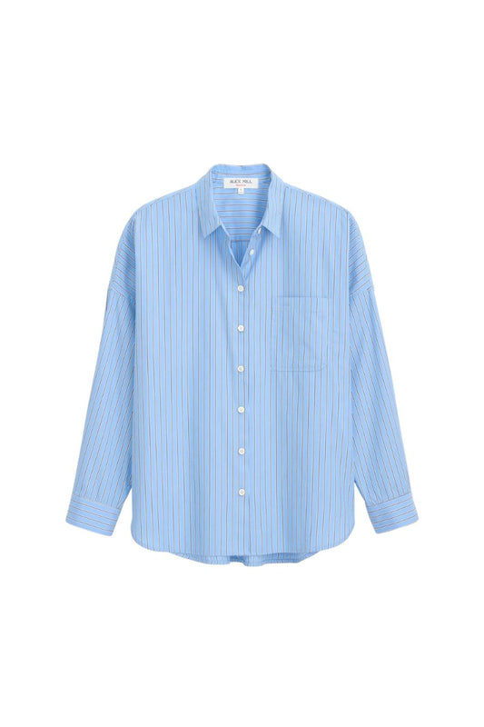 Jo Striped Shirt in Coastal Blue
