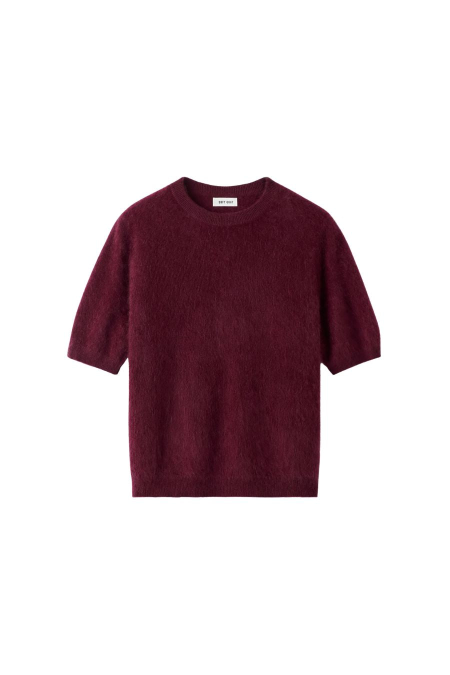 Brushed Short Sleeve in Bordeaux