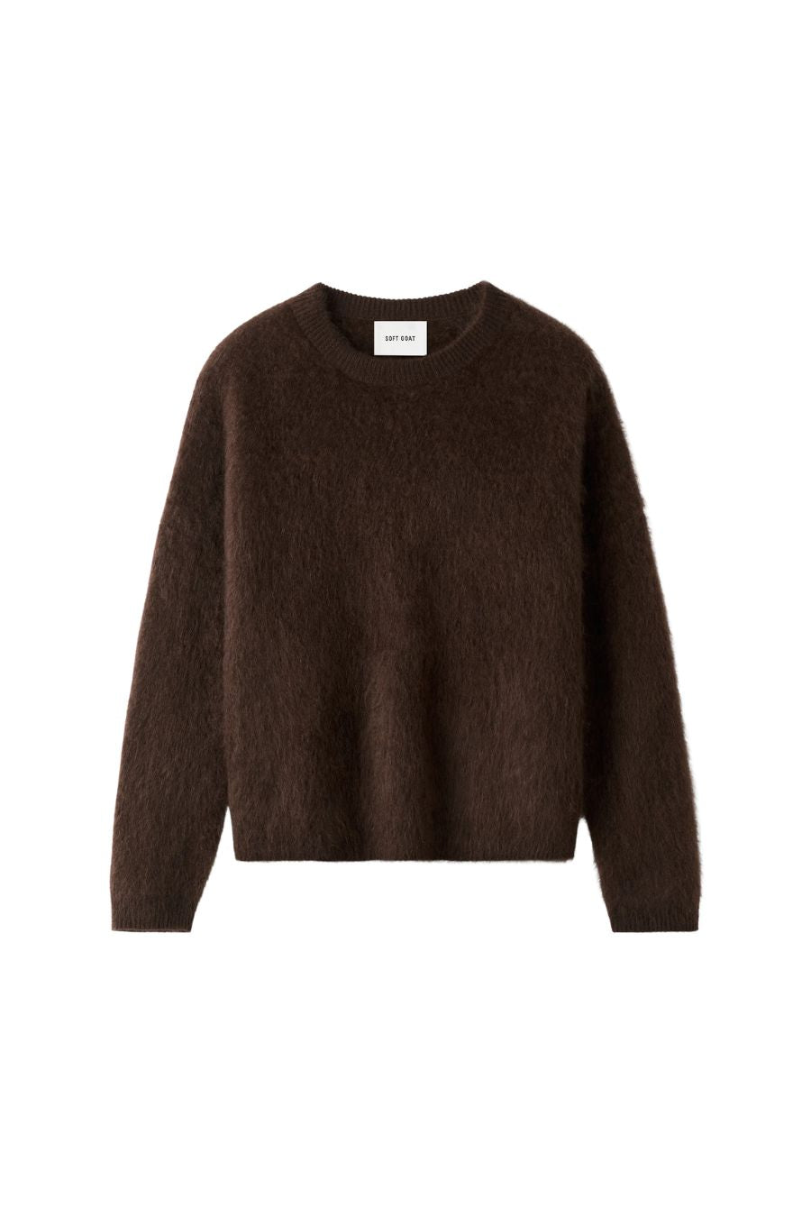 Brushed Boyfriend Crewneck in Mocha