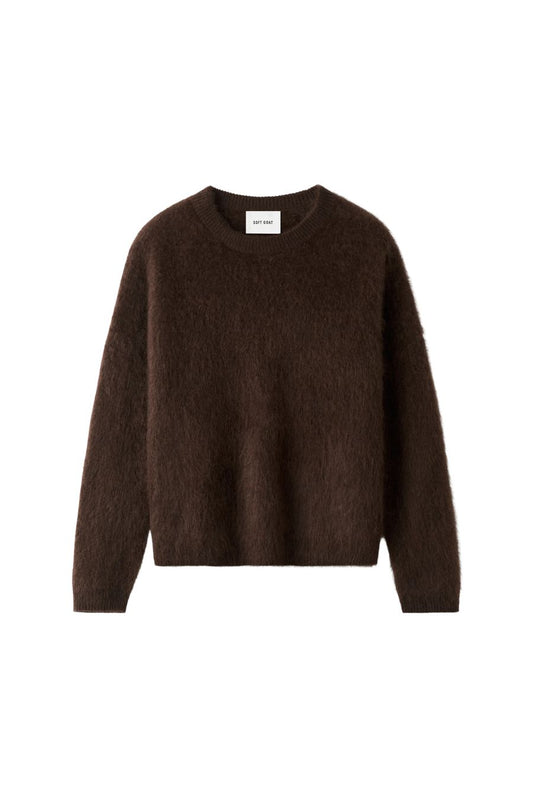 Brushed Boyfriend Crewneck in Mocha