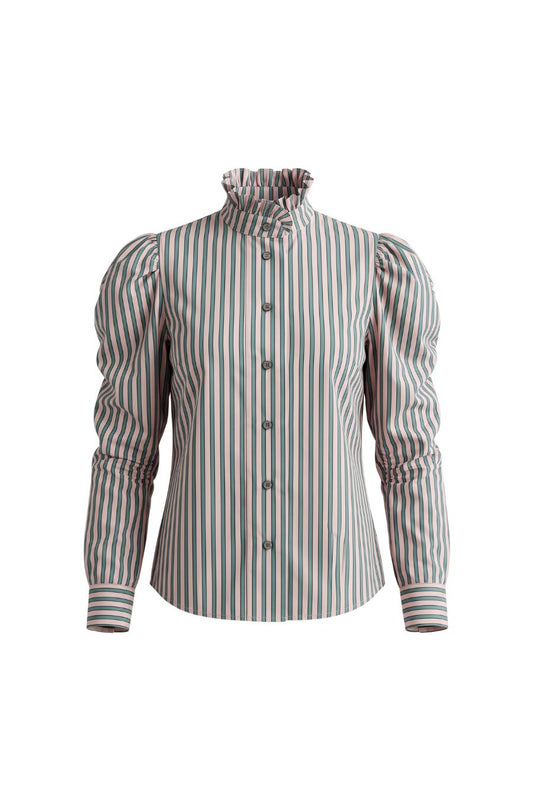 Wind Blouse in Pink/Teal
