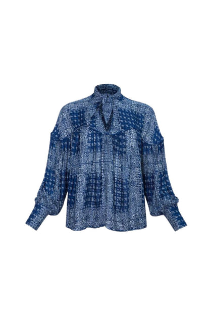 Celeste Blouse in Inkwell Paisley by Hunter Bell — designer top at Bunny & Babe