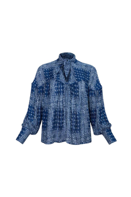 Celeste Blouse in Inkwell Paisley