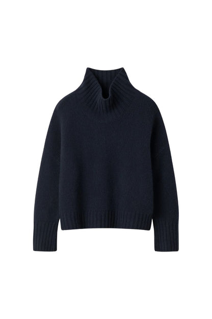 Girlfriend Turtleneck in Navy