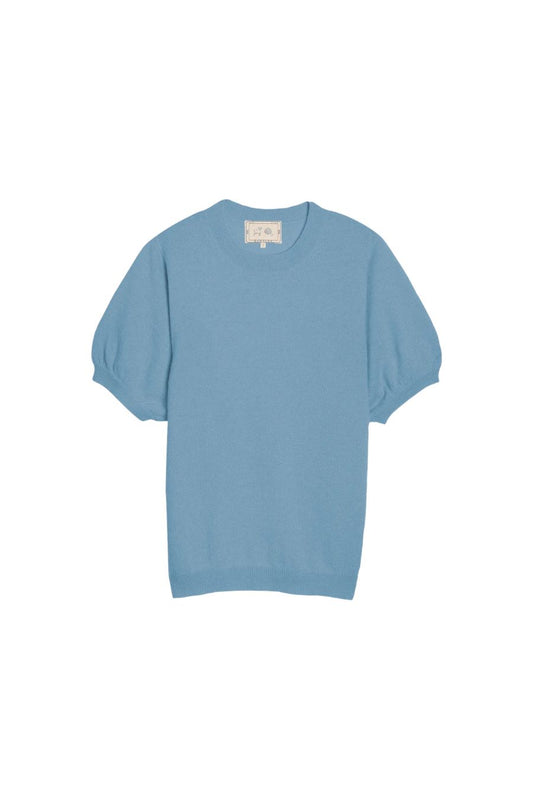 Tilda Cashmere Top in Vintage Blue