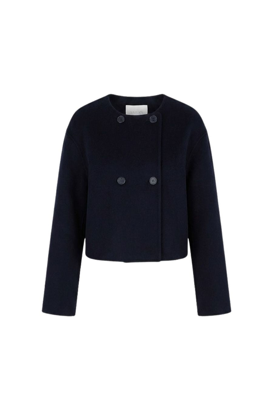 Sablyn Floren Cropped Coat in Midnight Navy