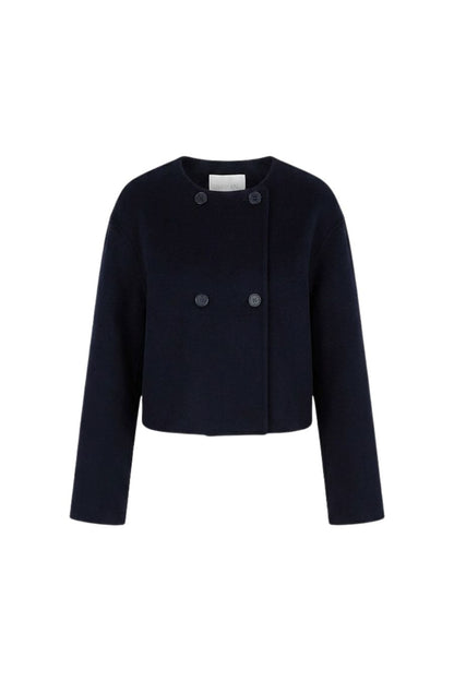 Sablyn Floren Cropped Coat in Midnight Navy