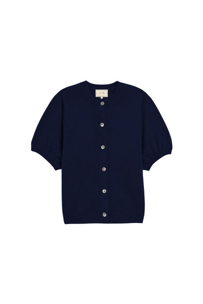 Zoe Cashmere Cardigan in Navy