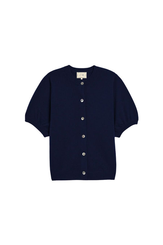 Zoe Cashmere Cardigan in Navy