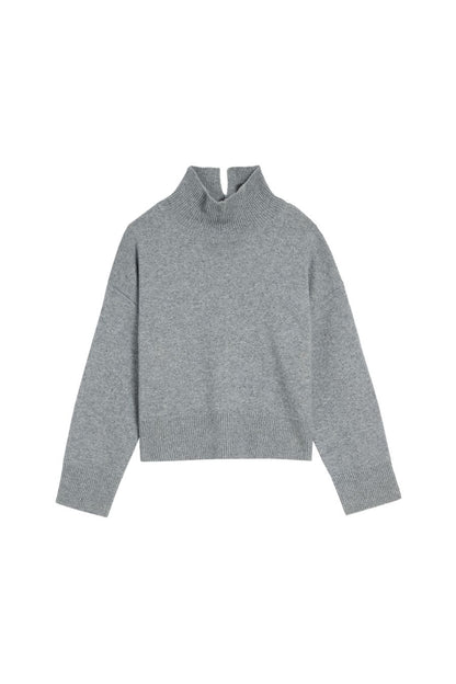 Enid Turtleneck Sweater in Ash Grey
