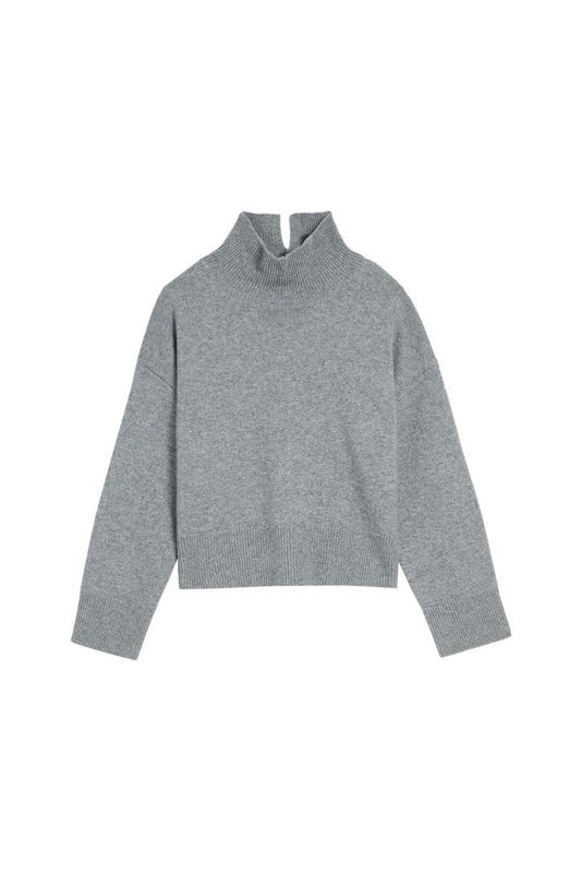 Enid Turtleneck Sweater in Ash Grey