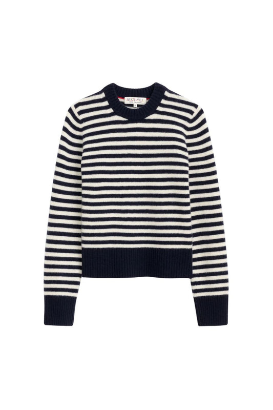 Marais Striped Sweater in Navy/Ivory