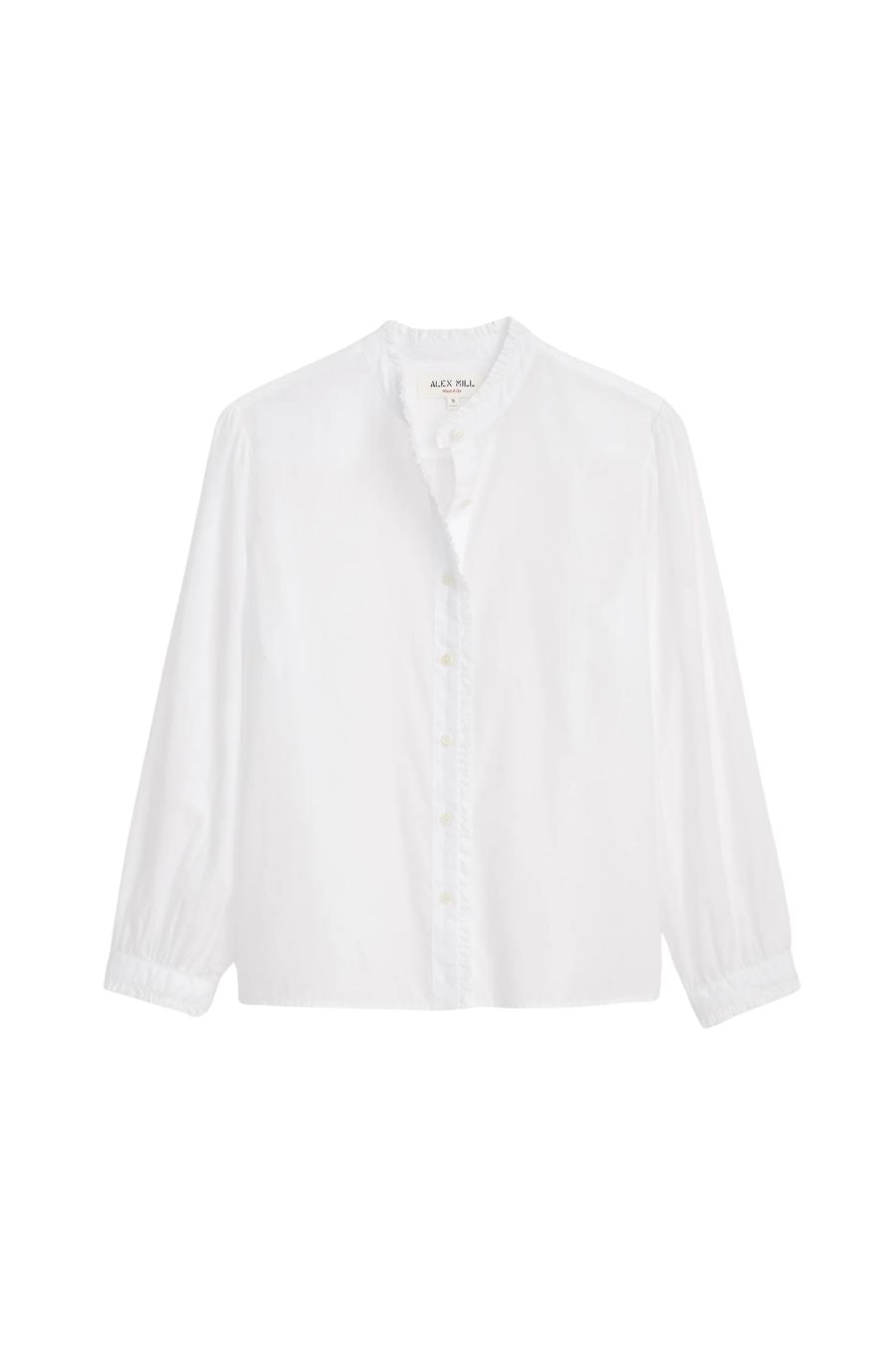 Chantilly Ruffle Shirt in White