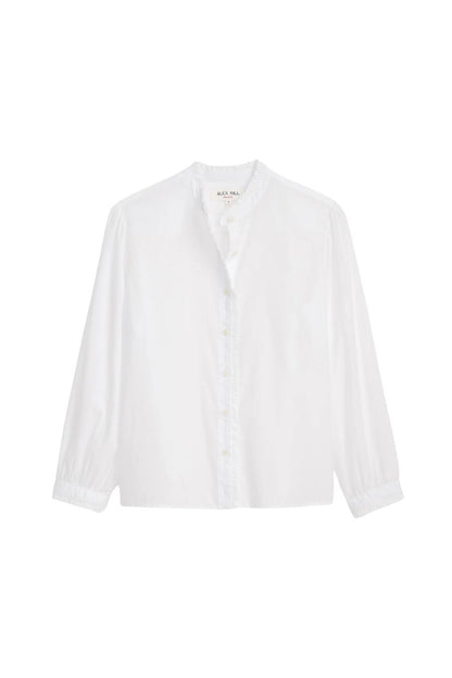 Chantilly Ruffle Shirt in White