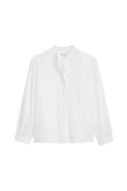 Chantilly Ruffle Shirt in White