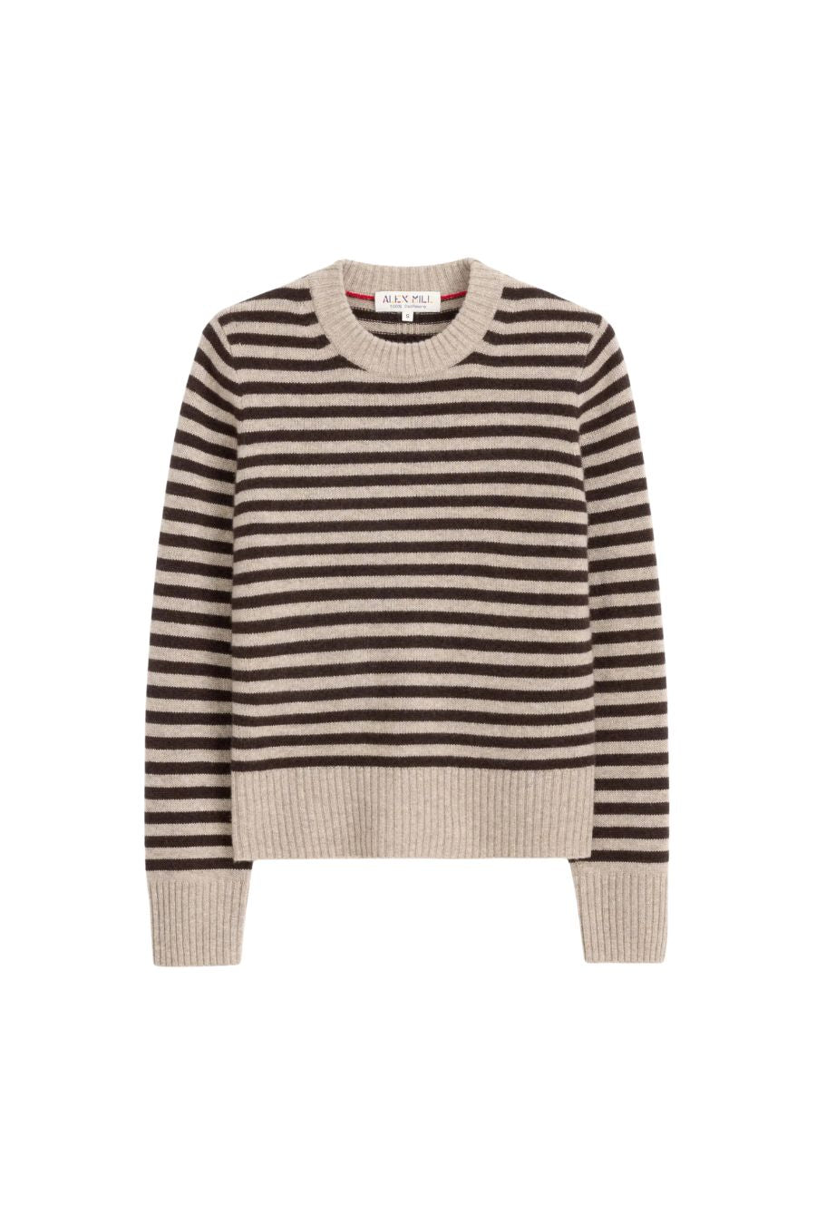 Marais Striped Sweater In Oyster/Espresso