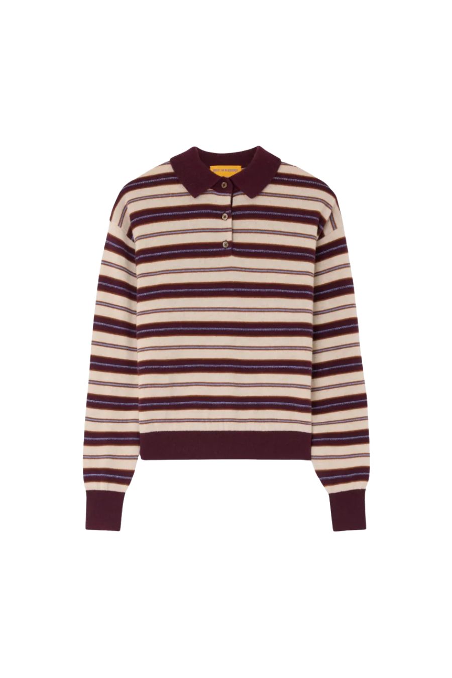 Collegiate Stripe Polo in Fig Combo by Guest in Residence