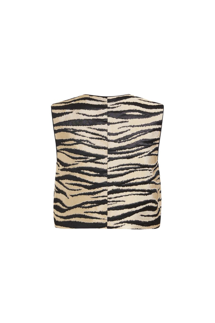 Xena Top in Black Zebra Stripe by Markarian