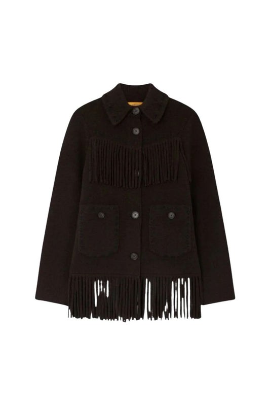 Western Fringe Jacket in Burnt Cocoa