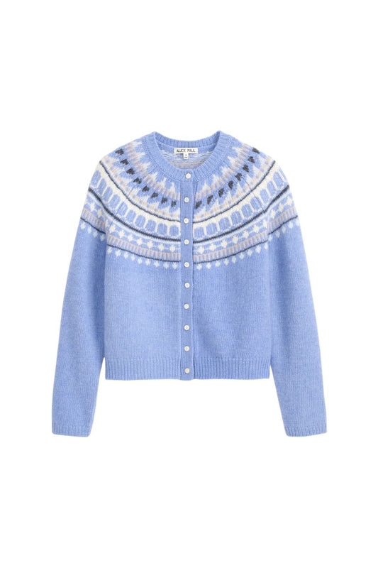 Charlotte Fairisle Sweater in Cornflower