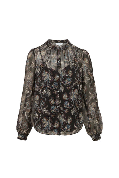 Ashlynn Blouse in Black Multi