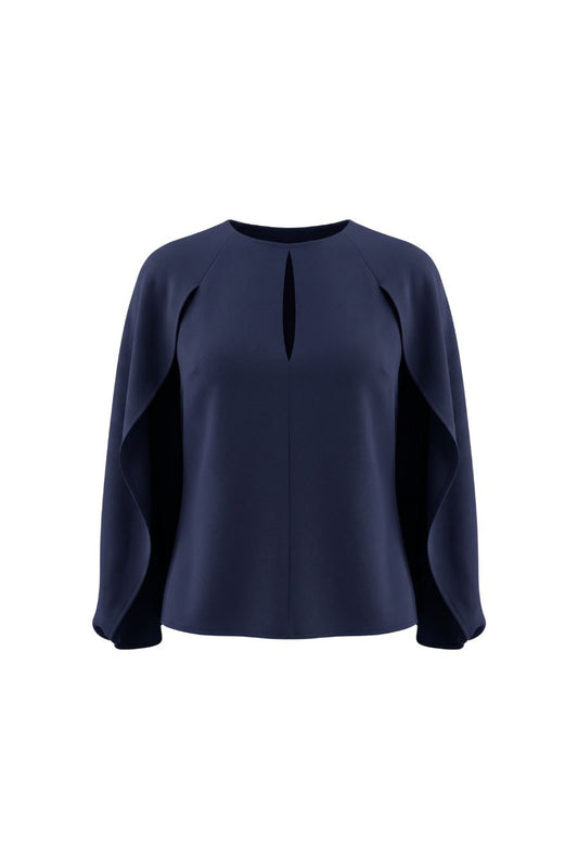 Lauren Cape Top in Ink by Simkhai